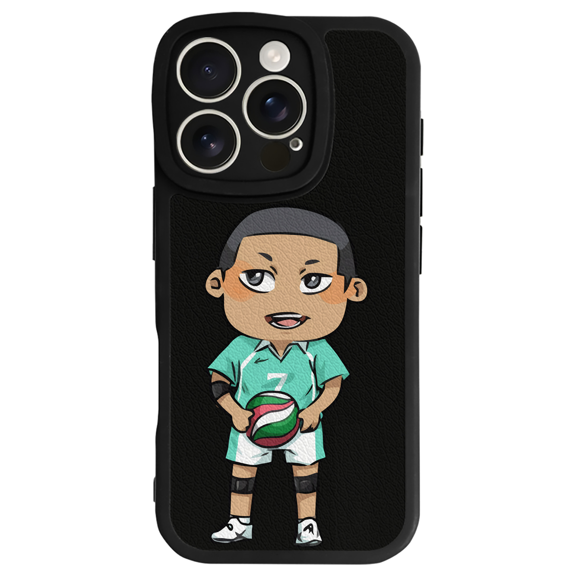 （画像用） ハイキュー!! Haikyu!! 【iPhone 16シリーズ対応】シリコンスマホケース（レザー調） 材質：シリコン
